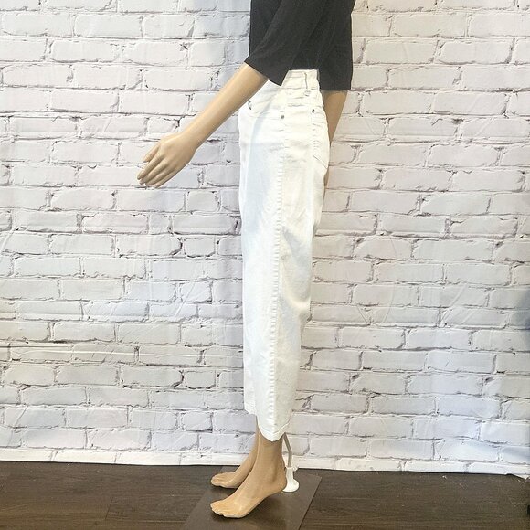 CLEO - White cotton blend ankle length jeans - Picture 6 of 10